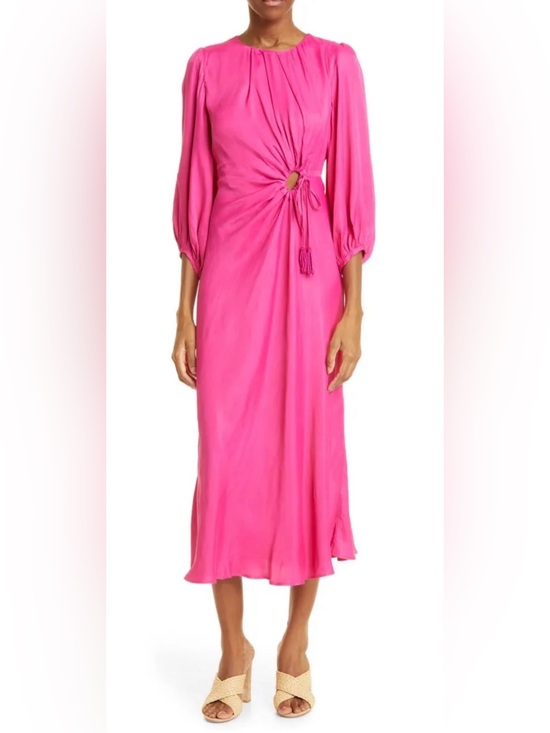 FARM Rio Dresses & Skirts - FARM Rio Bold Pink Long Sleeve Dress